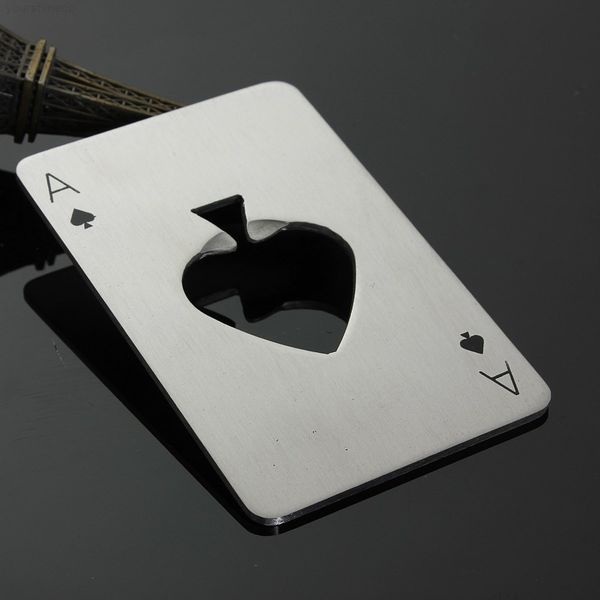 

creative poker shaped can stainless steel credit card size casino bottle opener abrelatas abrebotellasju0567