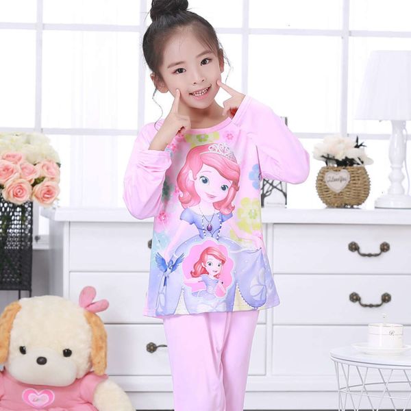 

pajamas sve autumn women long summer middle school underwear children's home cloth cartoon cute suit, Blue;red
