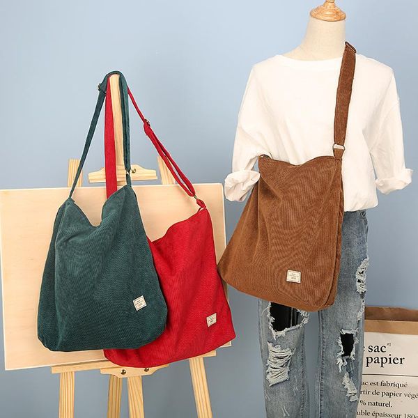 

yile autumn winter solid corduroy cross body messenger bag single strap 6 colors zt9-03