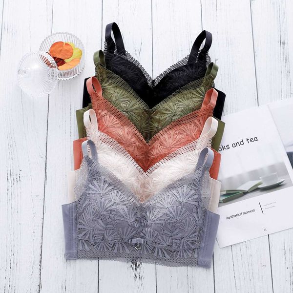 

new large full underwear with no steel ring and thin cup, Red;black