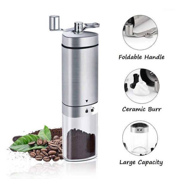 

portable hand-cranked coffee grinder mini coffee bean grinders stainless steel manual crusher mill kitchen gadgets1