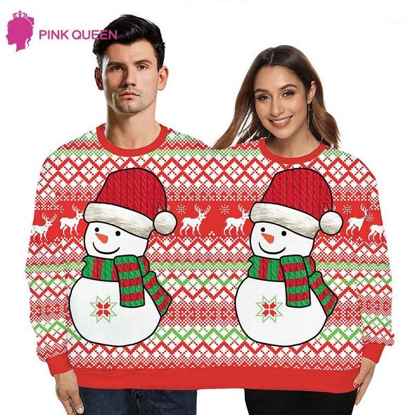 

men's and women's two person ugly christmas sweater o neck long sleeve conjoined twin couples christmas women knit pullover1, White;black
