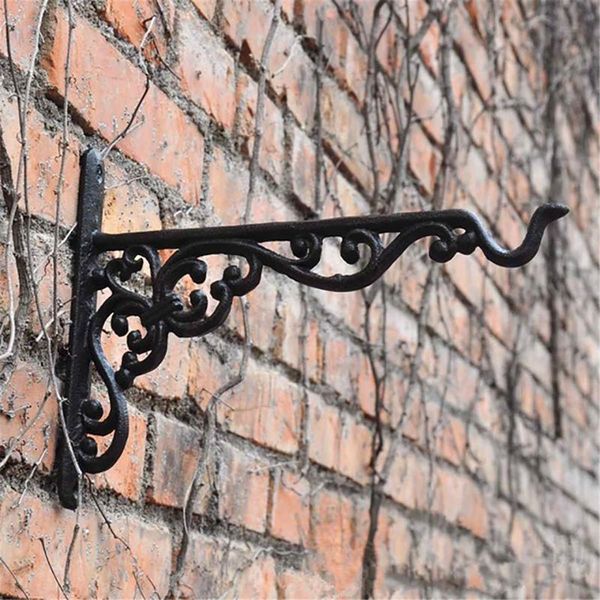 

cast iron hanger wrought iron garden hook flower pots basket wall hanger bracket with expansion screw