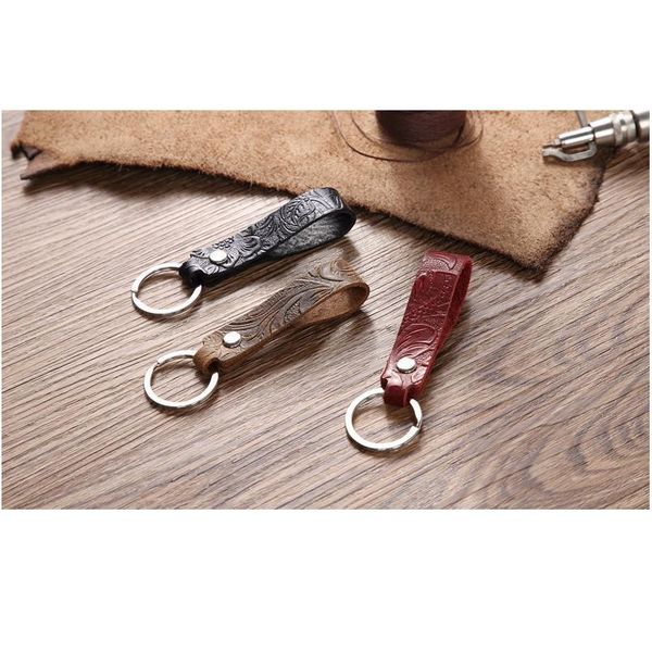 

fashion handmade car leather keychain for men waist hanging car pattern leather key chain wallet keychains key rope jllpsx