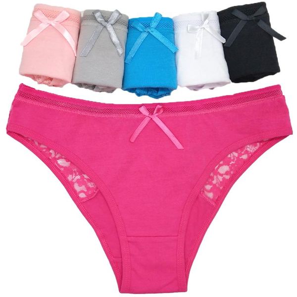 

3 pcs/lot panties women underwear -xl briefs female lingerie 6 colors floral ladies underpants panties 89378, Black;pink