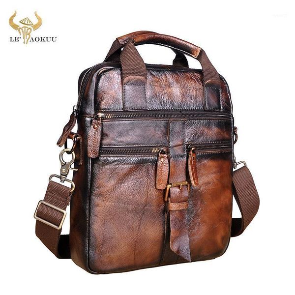 

briefcases trend men quality leather retro design business briefcase vertical 12" laptravel tote attache messenger bag portfolio 10