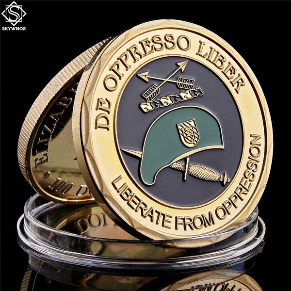 

arts and crafts united states army special forces green berets de oppresso liber liberate from oppression challenge collectible coins