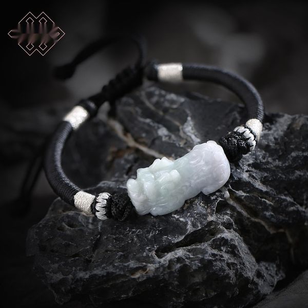 

gmzm6 dragon knot jade new product a woven man's jewelry dragon knot ek03b new product a jade 2020 woven man's bracelet jewelry br, Golden;silver