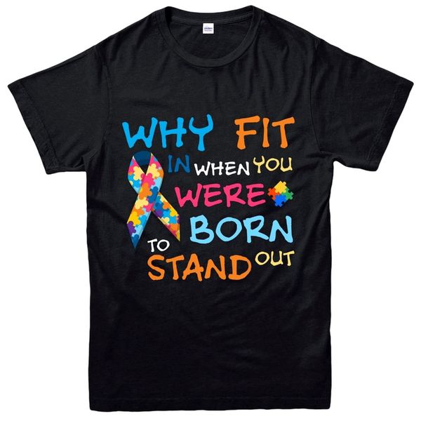 

autism awareness shirt, born to stand out gift design new summer style man print hipster tees sport hooded sweatshirt hoodie t shirt