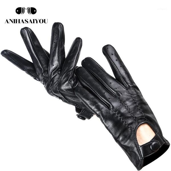 

five fingers gloves fashion motorcycle touch gloves,black sensitive screen gloves,sheepskin genuine leather women' -20041, Blue;gray