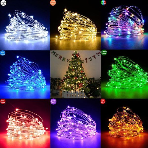 

fairy corker 10m wire led string garland copper lights tree new year 2020 christmas decorations for home jks0