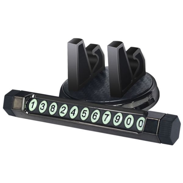 

car holder automobile temporary parking card 360 degree rotating mobile phone bracket telephone number plate auto sticker