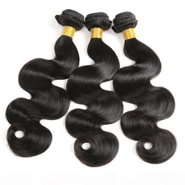 

100% human remy hair natural color hair bundles body wave 100gr piece & 3 pieces lot, dhl, Black