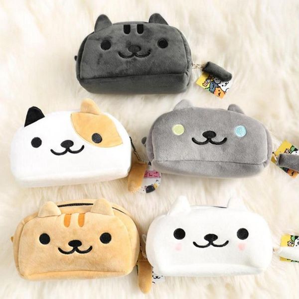 

diy makeup bag creative cat cartoon cute plush cosmetic bag plush1