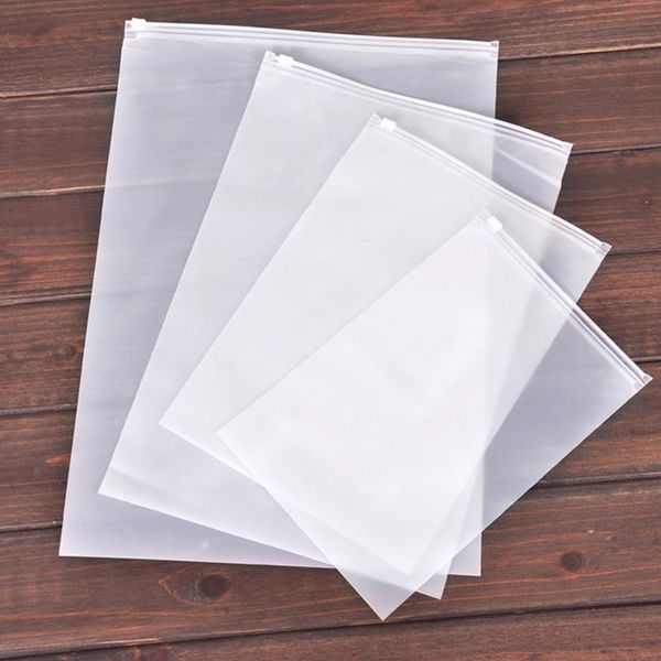 

50pcs lot matte clear plastic sundries retails storage bag with slide zipper clothes crafts traveling supplies packaging pouch h sqcfgo