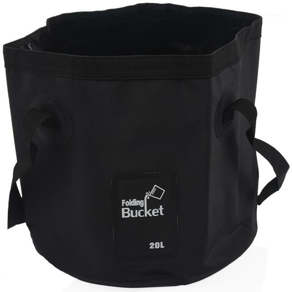 

outdoor bags folding bucket fishing bucket, black 20l1