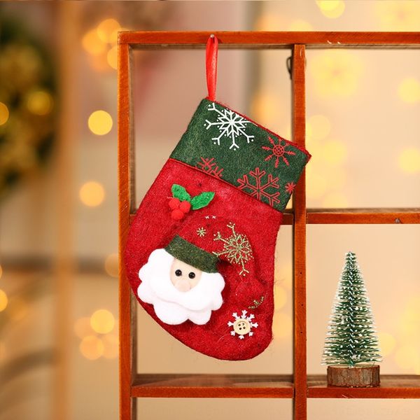 

u9ky8 small tree decorative pendant gift bag and sockssanta claus socks christmas cartoon christmas socks gift bag 1kova