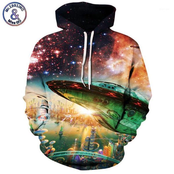

mr.1991inc style outer space shuttle printing casual sweatshirts men/women hoodie sweatshirt hooded pullovers m1971, Black