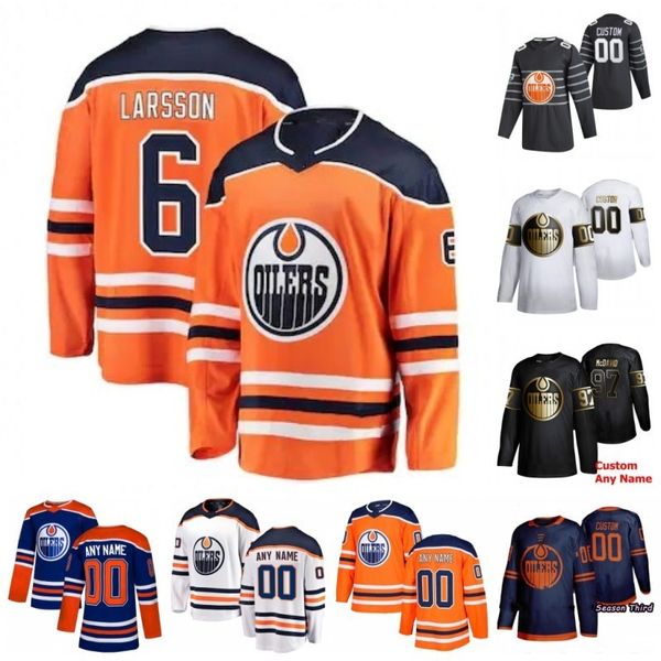 

custom edmonton oilers eberle mike smith adam larsson alex chiasson petrovic andreas athanasiou 2020 hockey jersey women stitched, Black;red
