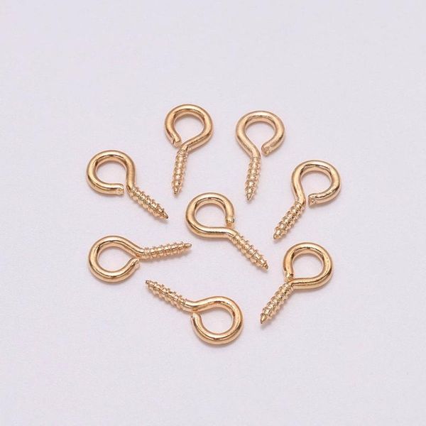 

200ps 6*1m eye pins eyepins hooks eyelets screw threaded jewelry pendant clasps for diy jewelry making accessories jllkin, Silver