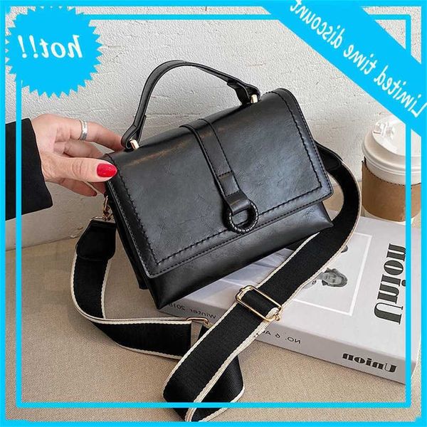 

mini pu leather crossbody for women 2021 designer branded handbags women's mode tilt wide shoulder belt task