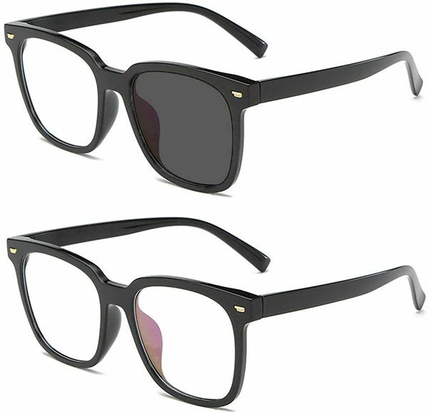 

men square yopia prescription fashion glasses frame myopia pchromic eyewear women classic brand designer optical frames fml, White;black