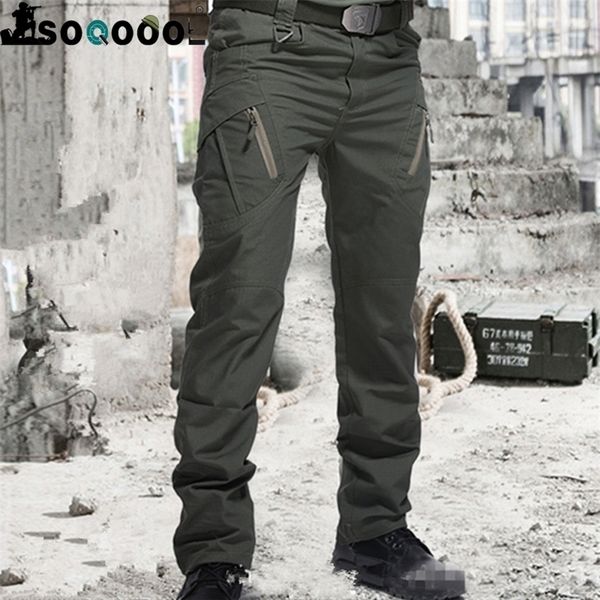 

military tactical pants men swat combat army trousers many pockets outdoor hikling waterproof wear resistant casual cargo pants 201128, Black