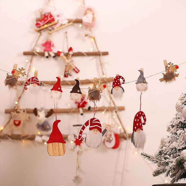 

merry decoration for home wooden clip pendant 2020 christmas tree decor xmas navidad noel new year 2021