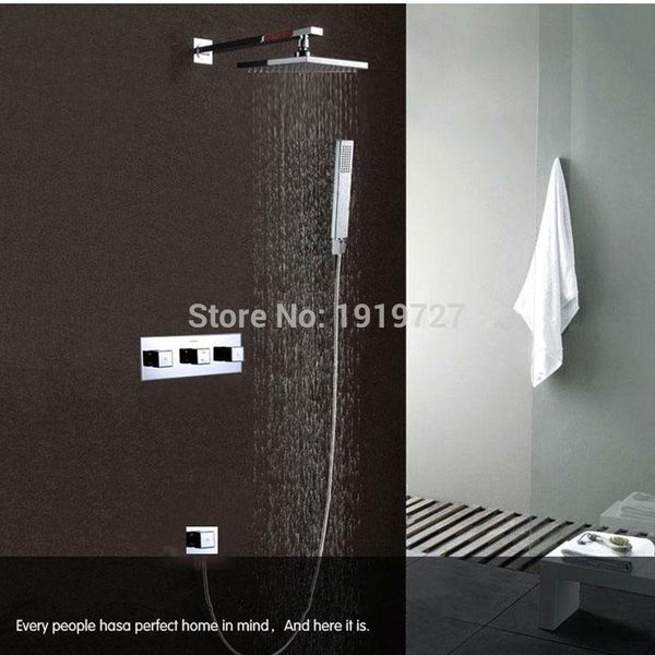 

10 inch rainfall shower head and waterfall 2 water functions work wall mounted bath shower faucet set bbygod sweet07