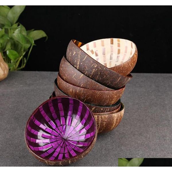 

wholesale vietnamese natural coconut shell bowl decorative wooden storage bowl hand-painted colorful ornament candy sqcyav item_home