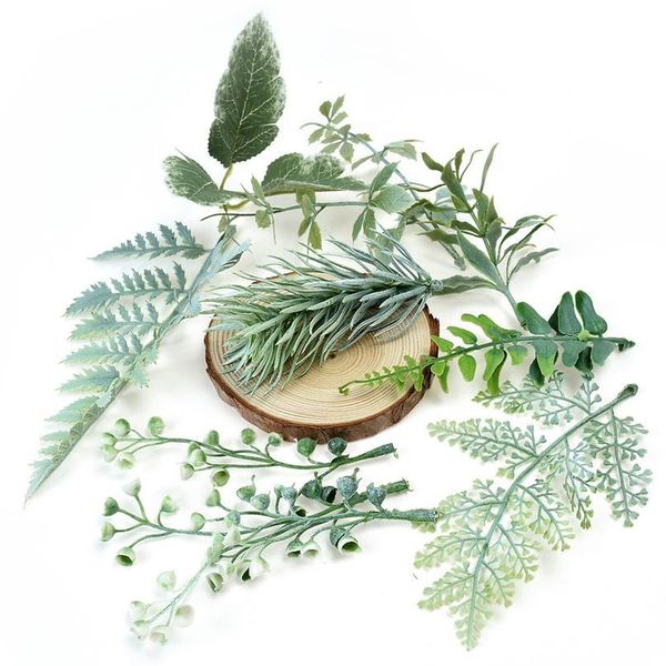 

5/10pcs retro tree leaf artificial flowers wedding christmas party decoration diy handmade xmas wreath gift fake plant s bbypmi