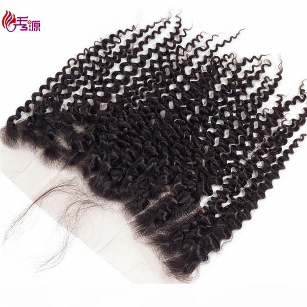 

xiuyuanhair natural color kinky curly 100 unprocessed virgin remy human hair 13x4 swiss lace closure kinky curly human hair lace closure, Black;brown