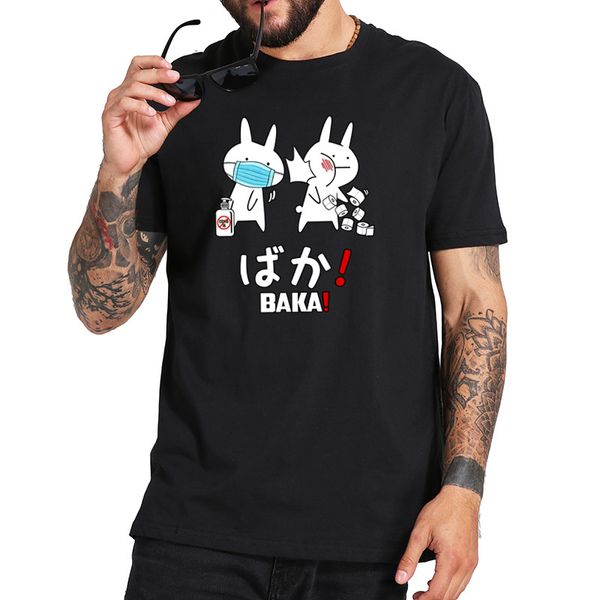 

baka seniors class of quarantined pure breathable camisetas japanese cute rabbit slap hoodie designers t shirts sweatshirt