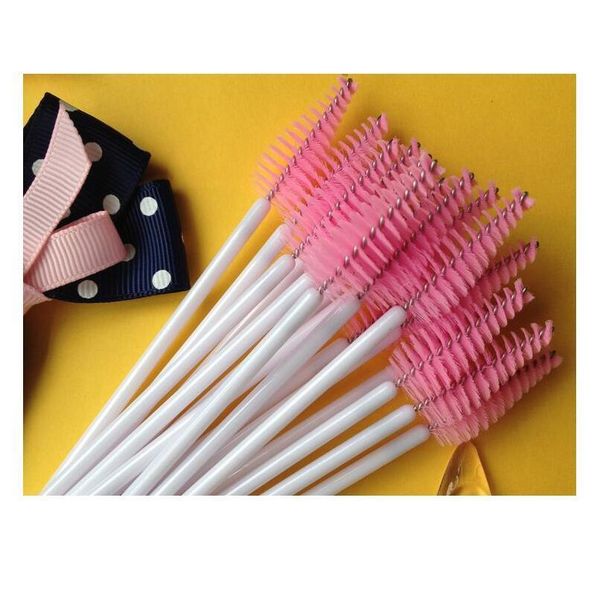 

factory direct sales of disposable color water drop eyelash brush volume mascara brush pink color10 jllpyy