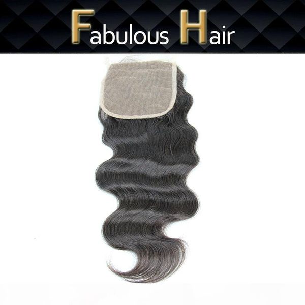 

lace closure virgin brazilian body wave 5x5" human hair part lace closure pieces with bleached knots 8-20inch hair closu, Black;brown