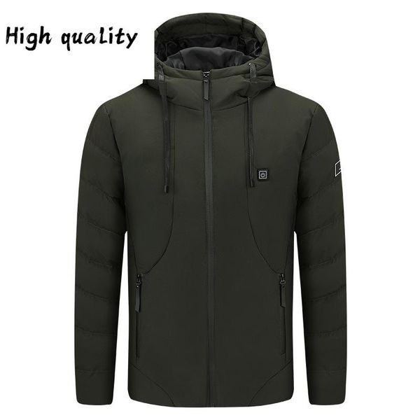 

elderly and father's clothes new intelligent heating clothes men's cotton padded winter warm cotton, Black