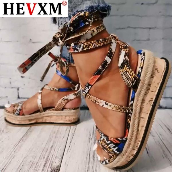 

sandals wedges heels fashion 2021 big size 43 wholesale shoelaces snake printed summer ins shoes women, Black