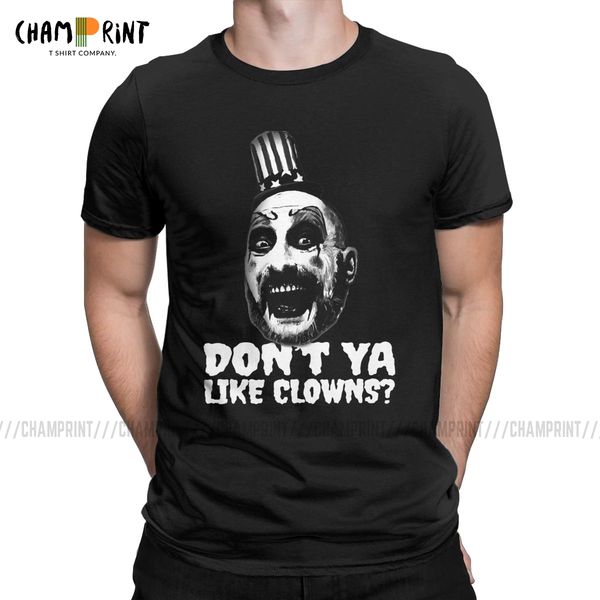 

sport you're a reject t-shirts men captain spaulding t shirts the devils rejects horror house of 1000 corpses tees halloween clothes