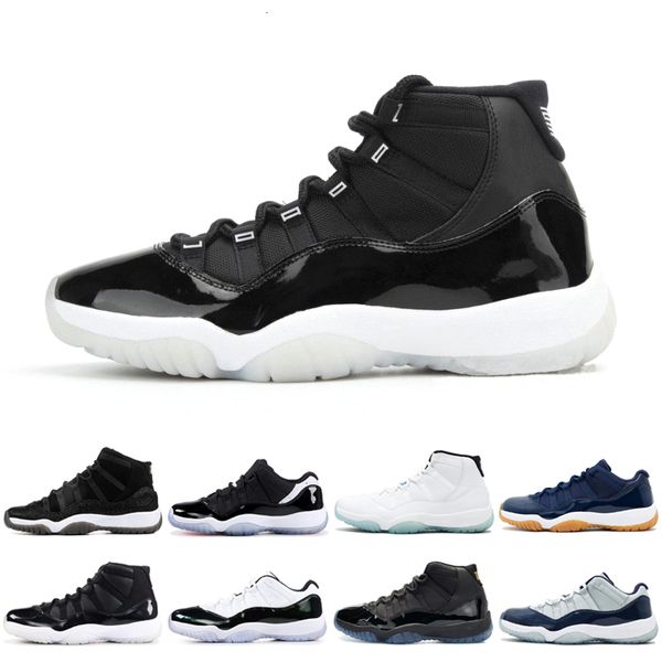 

low 2020 new 11 11s jumpman white bred basketball shoes 25th anniversary closing ceremony concord low men women sports shoes, Black