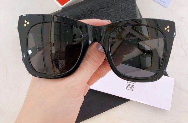 

classic square cat eye sunglasse black/black women fashion sunglasses uv400 protecton des lunettes de soleil with box, White;black