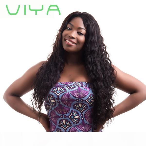 

100% unprocessed virgin human hair extensions 3 bundles water wave can be dyed and bleached hair bundles no tangle no shedding, Black