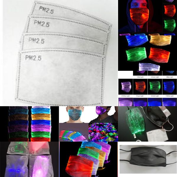

fashion designer glowing with pm2.5 filter 7 colors luminous led face masks for christmas party festival masquerade rave mask 3 n915k