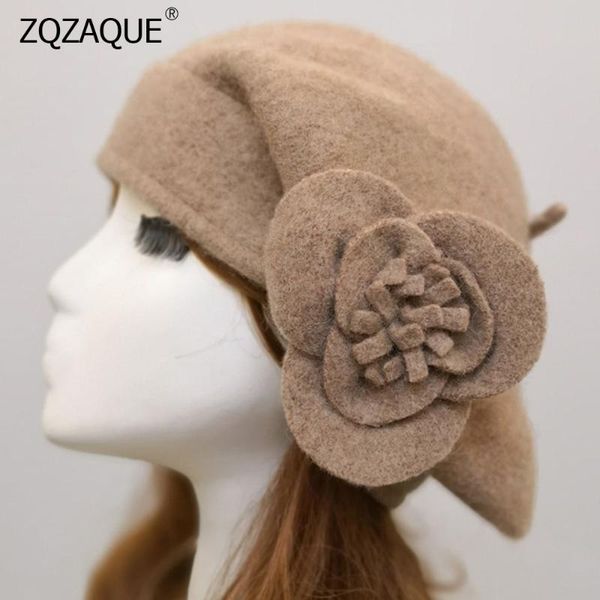 

new european and american 100% genuine wool beret hats women's fashion painter caps all-match winter fedoras yj05, Blue;gray