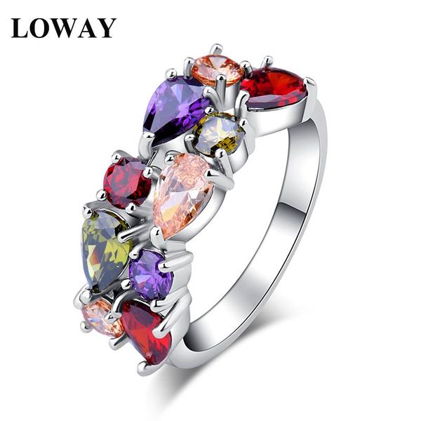 

loway white colorful gold color engagement austrian zirconia rings for women wedding jewelry jz5805, Golden;silver