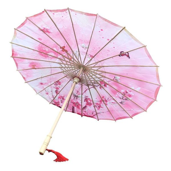 

new oiled paper umbrella rain women decor vintage umbrella dance prop umbrella peach blossom chinese intangible cultural parasol wmtvsp
