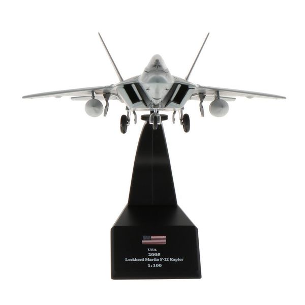 

aircraft 1:100 scale american f-22 fighter raptor airplane model toy kid gift