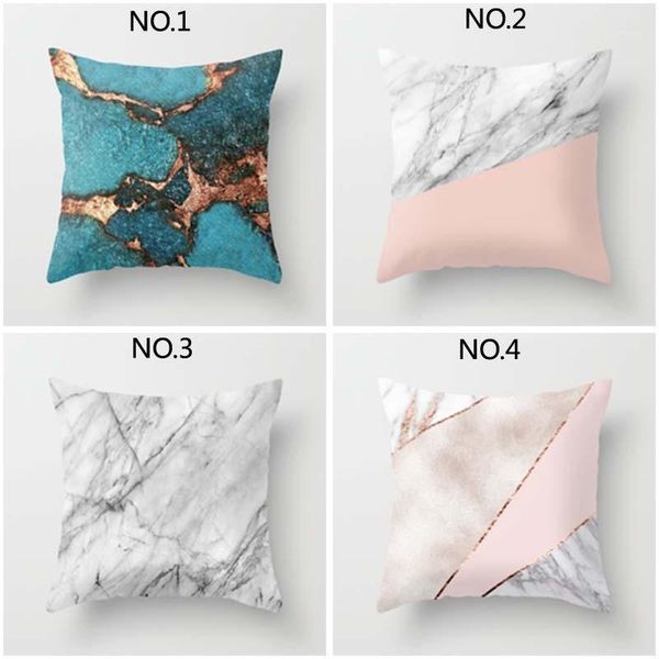 

cushion/decorative pillow abstract creative italian marble case cotton blended waist cover square sofa car cushion drop 1