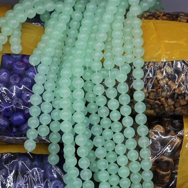 

1strand lot light green quartz crystal stone round bead 4 6 8 10 12mm loose spacer bead for jewelry making findings diy h bbynwu