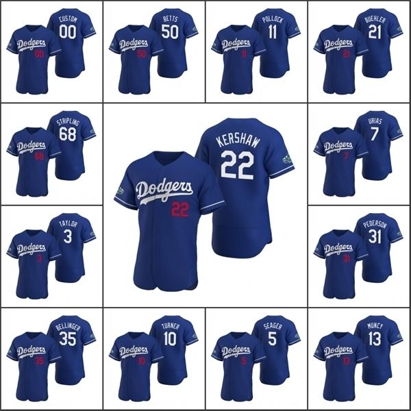 

los angeles\rdodgers men #5 corey seager 50 mookie betts 35 cody bellinger custom women youth 2020 alternate patch royal authentic jersey, Blue;black