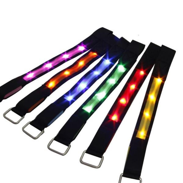 

6 pcs 32x2.5cm 6 colors led sports arm band illuminated armband for running jogging dog walking mountaineering, Black;gray